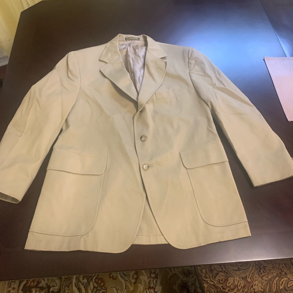 Vintage - Tan denim/khaki mens blazer